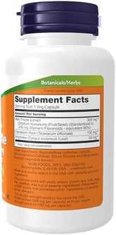 Now Foods Supplements Silymarin Milk Thistle Extract 300 Mg With Artichoke And Dandelion Double Strength Supports Liver Function 100 Veg Capsules